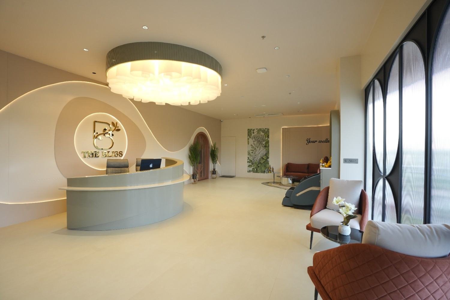 Reception counter at The Bliss International Spa